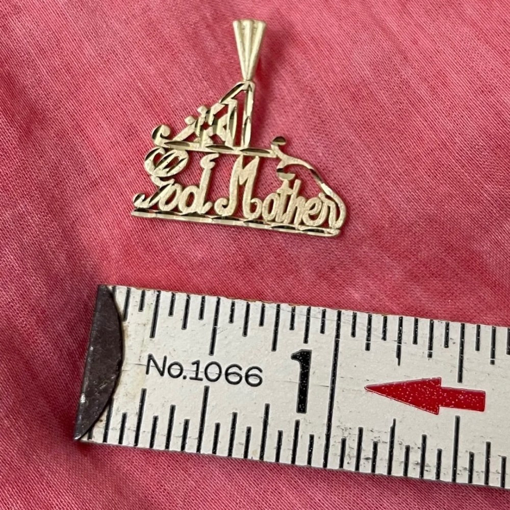 14k Gold God Mother Charm - Picture 9 of 10